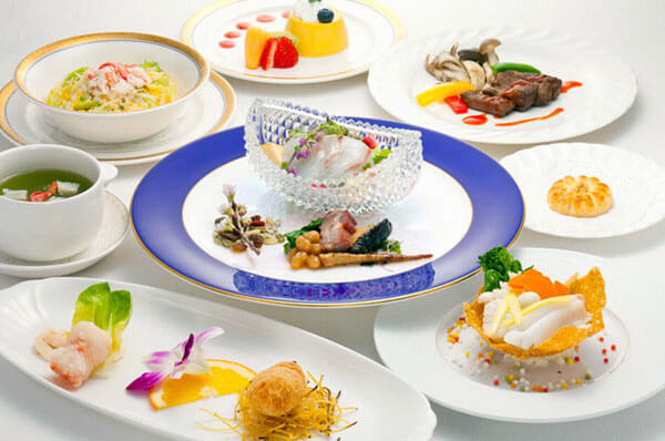 湯本富士屋溫泉旅館 晩餐「中餐」一例