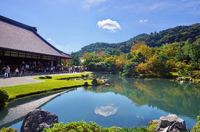 風光明媚的禪寺　世界遺産天龍寺