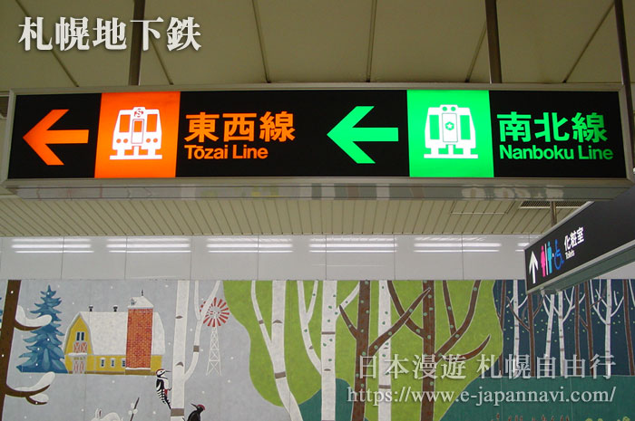 北海道札幌地鐵導向牌